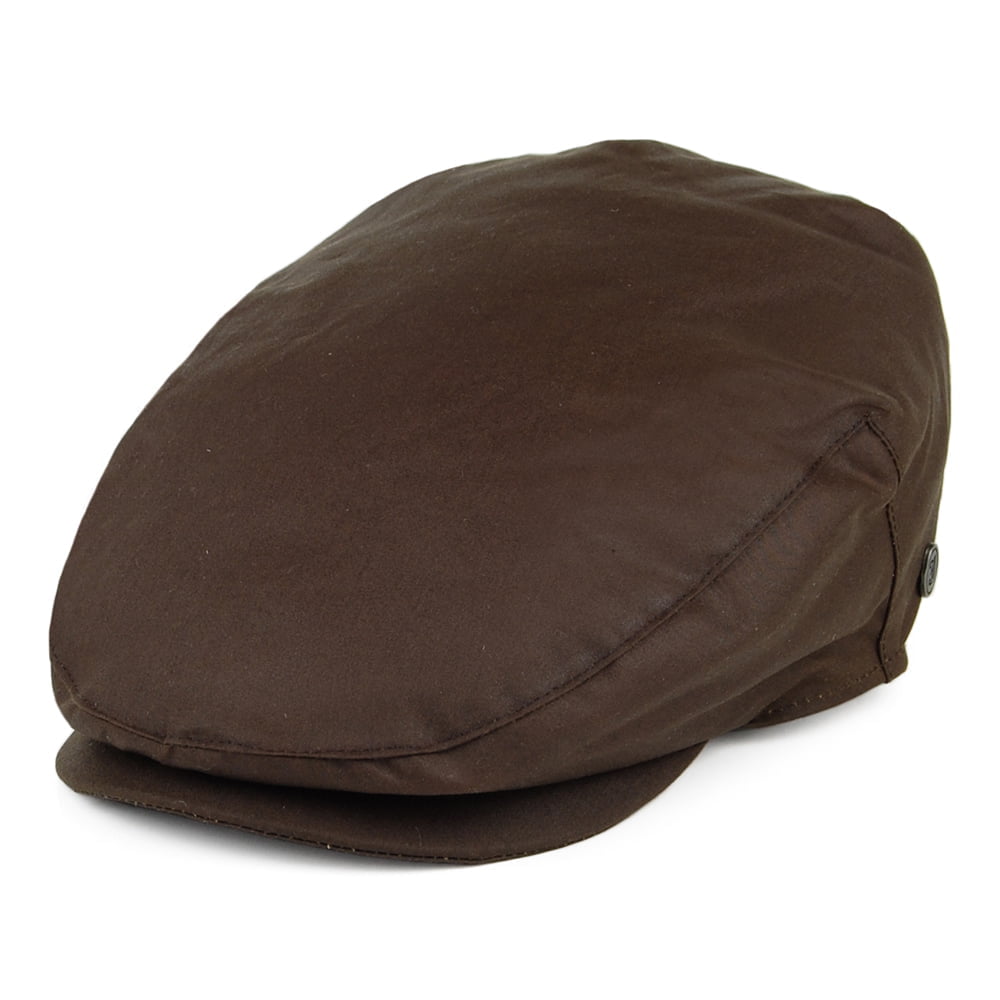 Casquette Plate en Coton Ciré British Millerain marron JAXON & JAMES - VENTE EN GROS