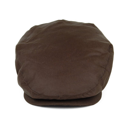 Casquette Plate en Coton Ciré British Millerain marron JAXON & JAMES - VENTE EN GROS