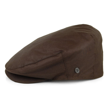 Casquette Plate en Coton Ciré British Millerain marron JAXON & JAMES - VENTE EN GROS
