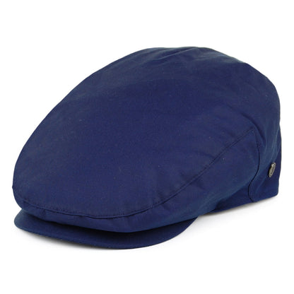 Casquette Plate en Coton Ciré British Millerain bleu marine JAXON & JAMES - VENTE EN GROS