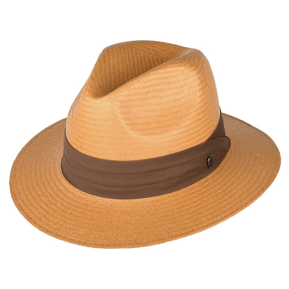 Chapeau Fedora Safari en Paille Toyo beige sable JAXON & JAMES - VENTE EN GROS