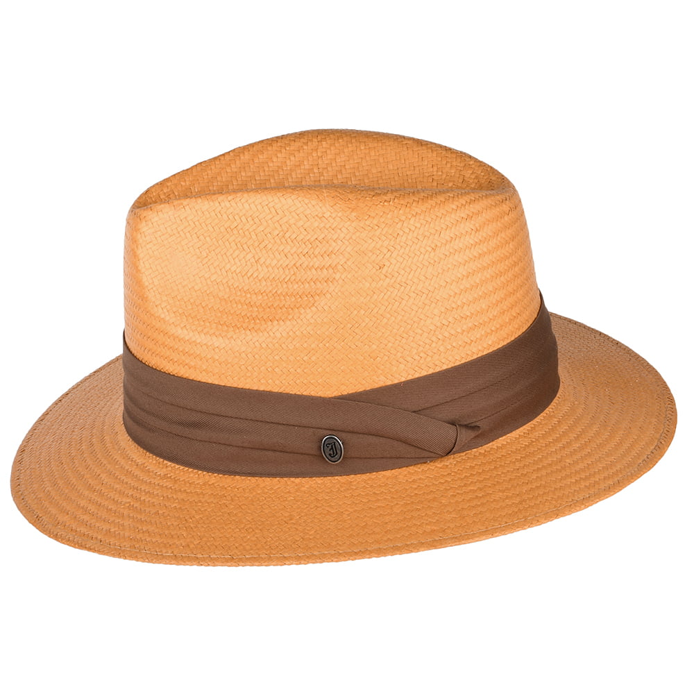 Chapeau Fedora Safari en Paille Toyo beige sable JAXON & JAMES - VENTE EN GROS