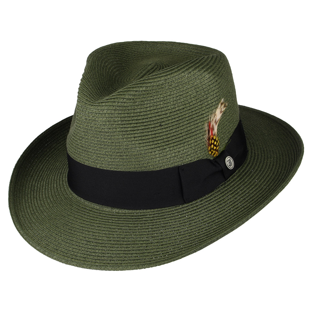 Chapeau Fedora Été en Paille Summer C- Crown olive JAXON & JAMES - VENTE EN GROS
