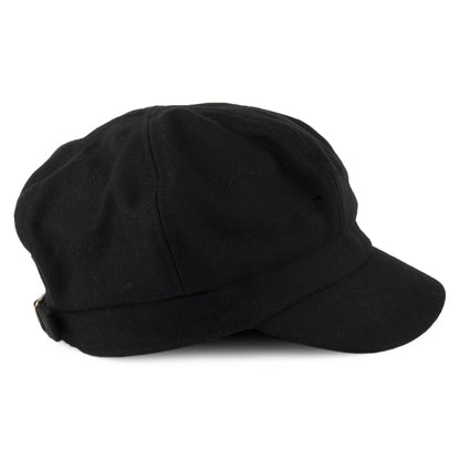 Casquette Gavroche Laine Mélangée noir SUR LA TÊTE - VENTE EN GROS