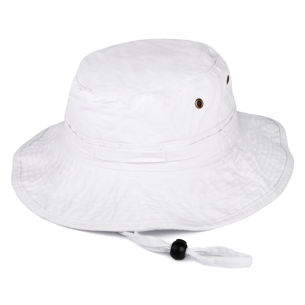 Chapeau Bob Boonie en Coton Pliable blanc JAXON & JAMES - VENTE EN GROS