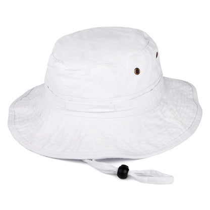 Chapeau Bob Boonie en Coton Pliable blanc JAXON & JAMES - VENTE EN GROS