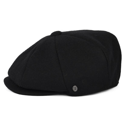 Casquette Gavroche en Laine Melton noir JAXON & JAMES - VENTE EN GROS